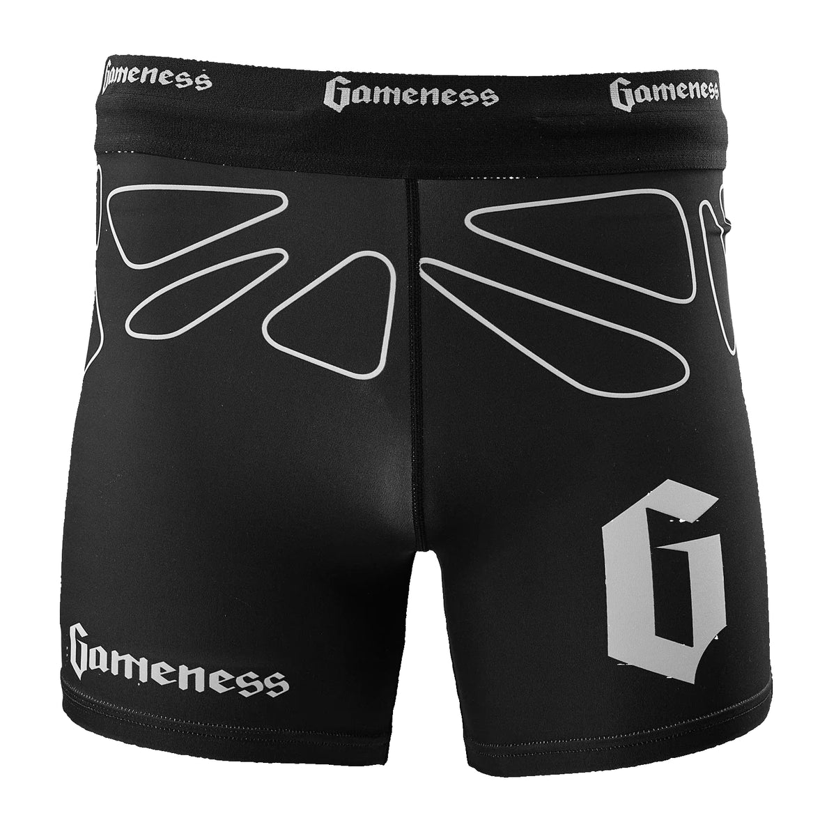 GAMENESS VALE TUDO SHORTS CLASSIC BLACK/WHITE