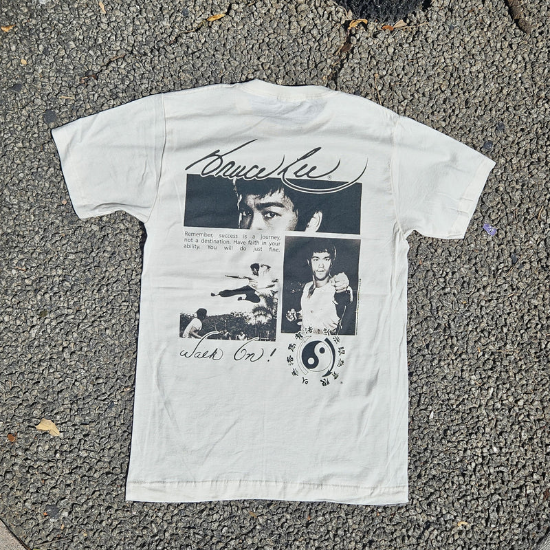 BRUCE LEE SHIRT COLLAGE BONE WHITE/BLACK