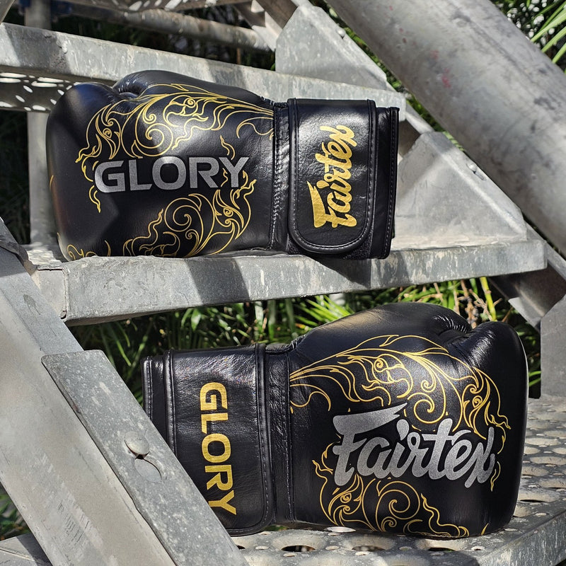 FAIRTEX GLOVES BGVG3 LEATHER GLORY BLACK/GOLD