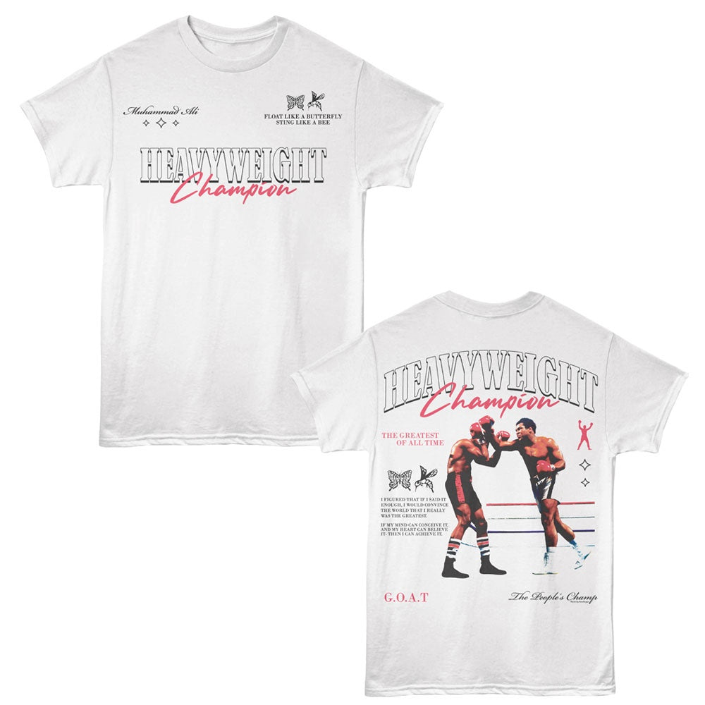MUHAMMAD ALI SHIRT THE PEOPLE'S CHAMP WHITE/RED