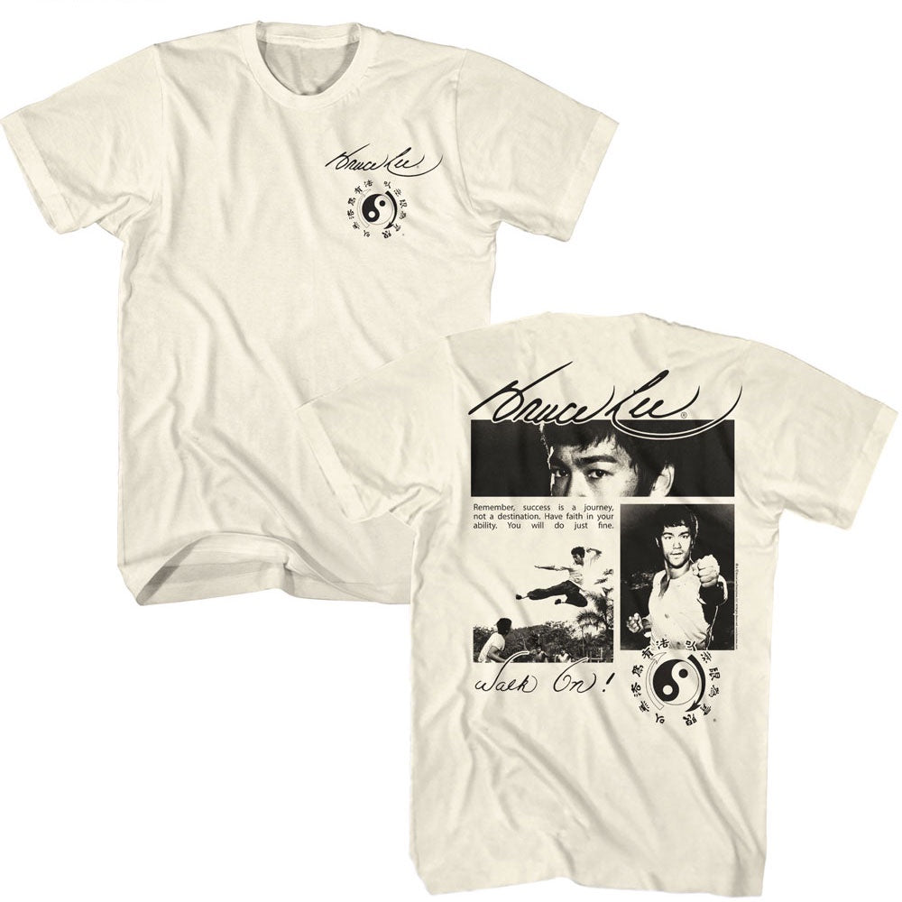 BRUCE LEE SHIRT COLLAGE BONE WHITE/BLACK