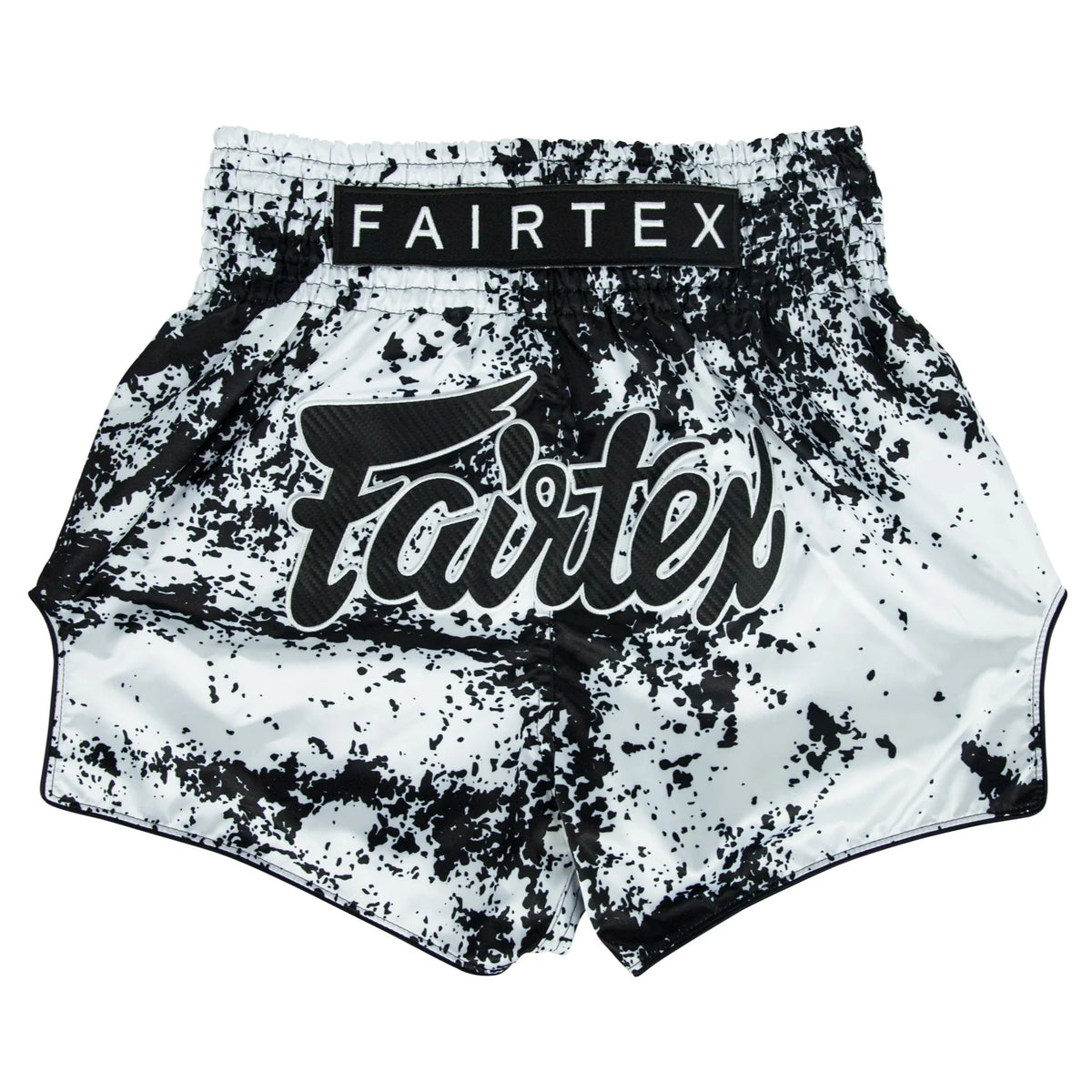 FAIRTEX THAI SHORTS SLIM CUT SATIN GRUNGE BLACK