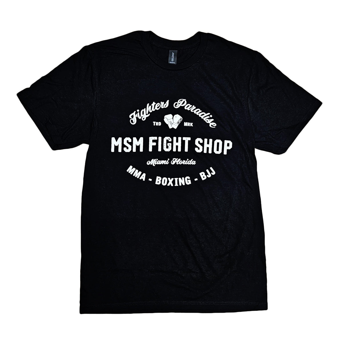 MSM SHIRT FIGHTERS PARADISE BLACK SHIRT / WHITE FONT