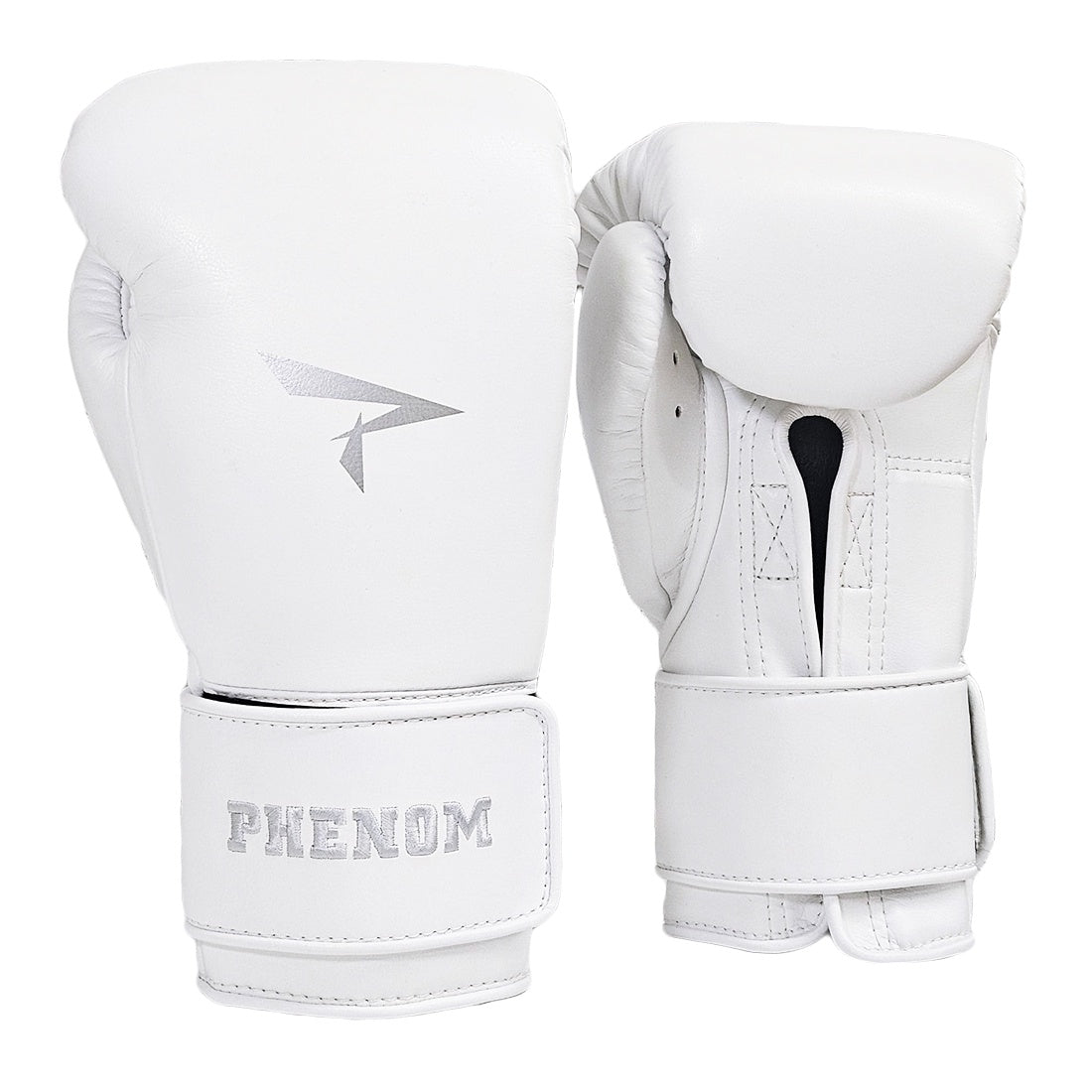 PHENOM BOXING GLOVES HOOK & LOOP MICRO FIBER MSG205S WHITE