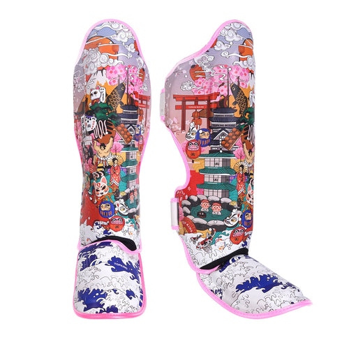 TOP KING SHINGUARD LEATHER JAPANESE CULTURE WHITE/PINK
