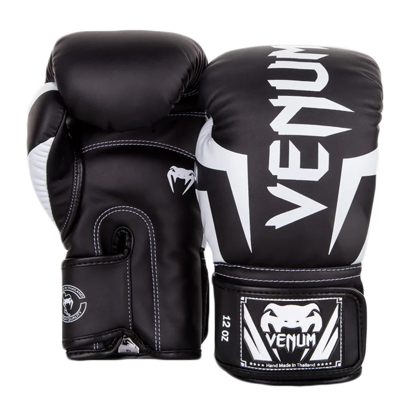 VENUM GLOVES ELITE BOXING BLACK / WHITE