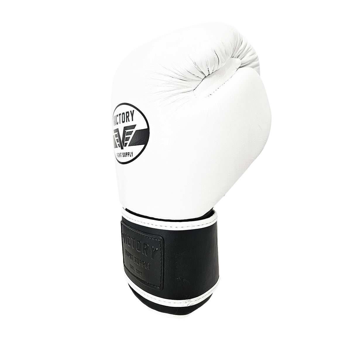 VICTORY GLOVES MUAY THAI LEATHER WHITE/BLACK