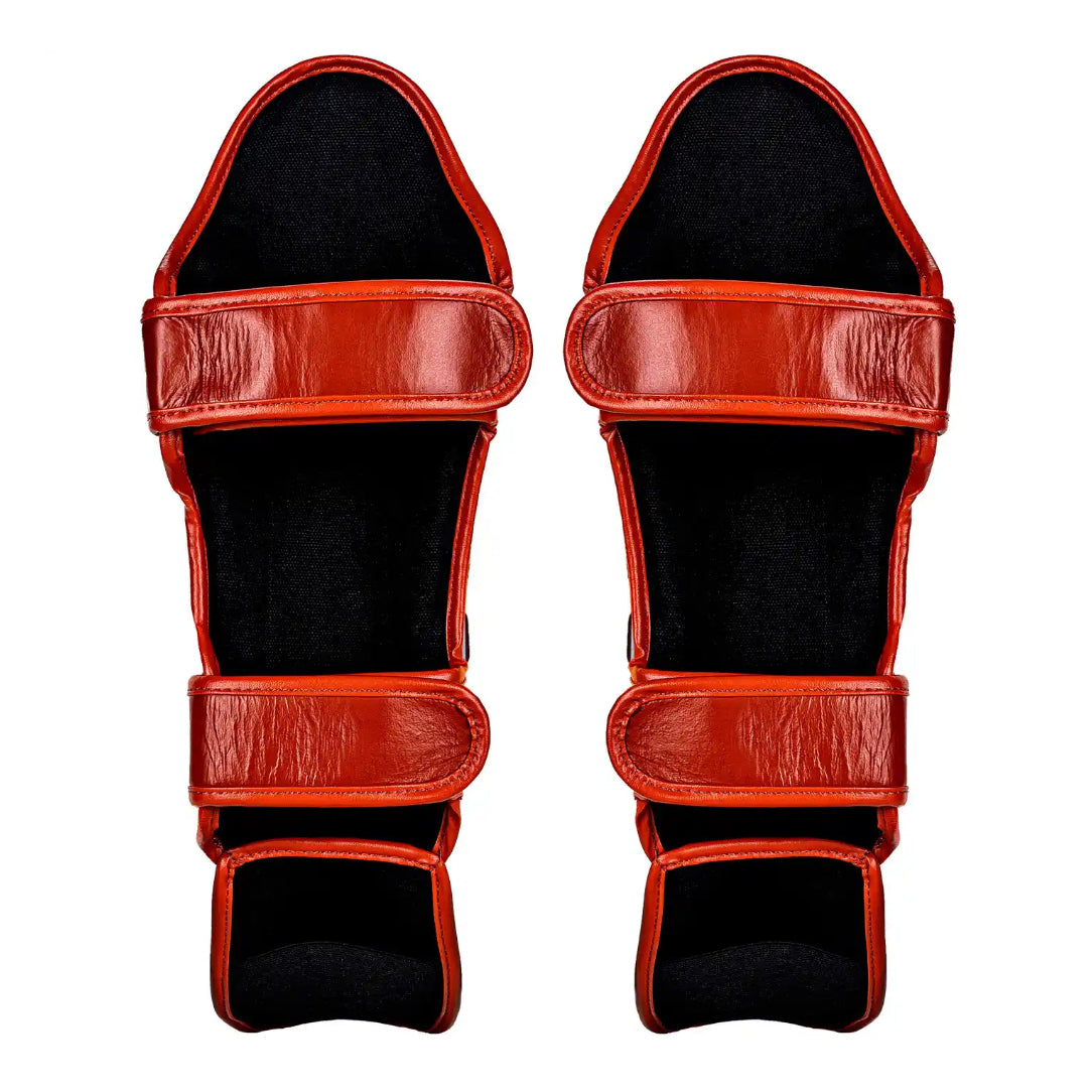 WINDY LPL3 SPARRING SHINGUARDS LEATHER RED