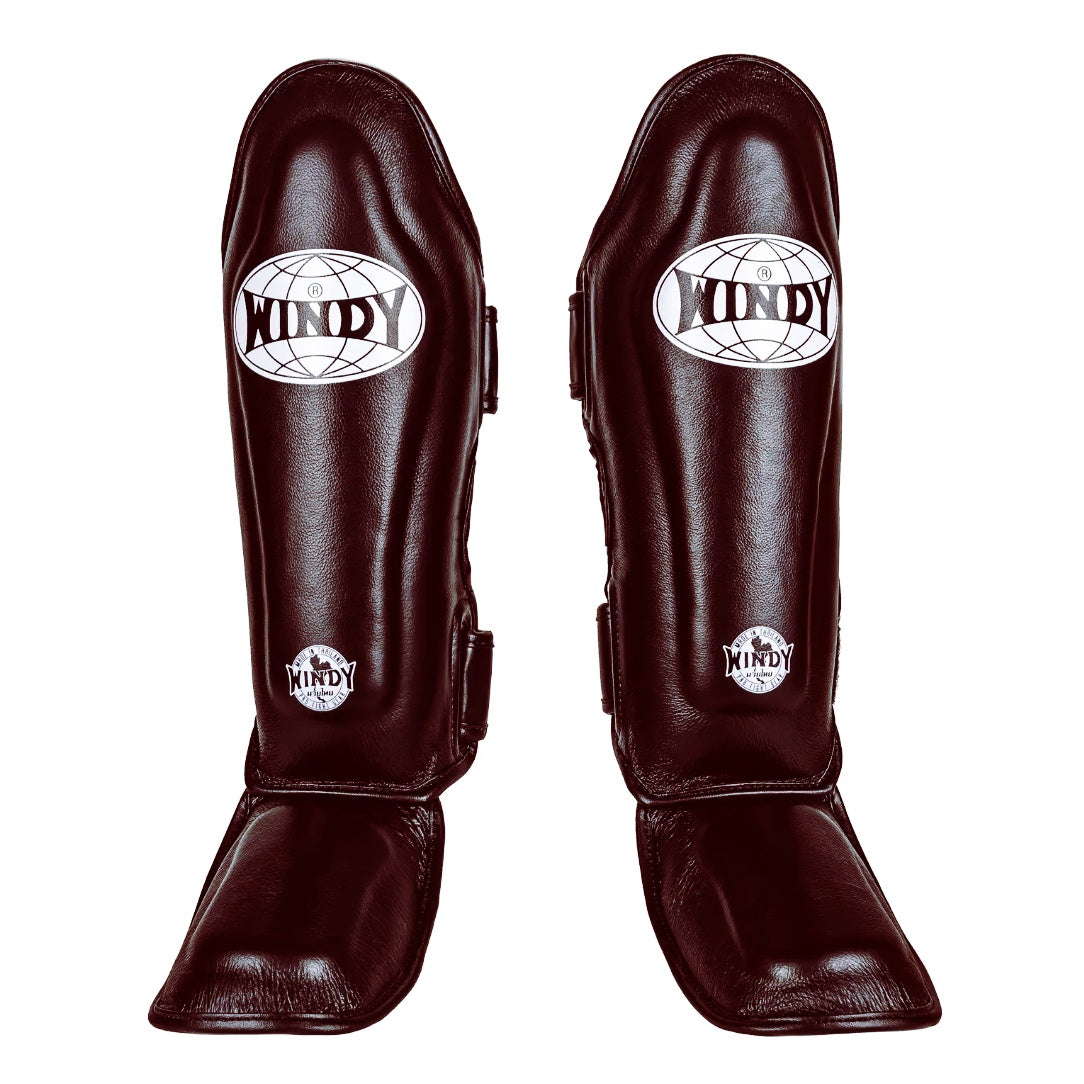 WINDY SHINGUARDS LPL3 SPARRING LEATHER MAROON