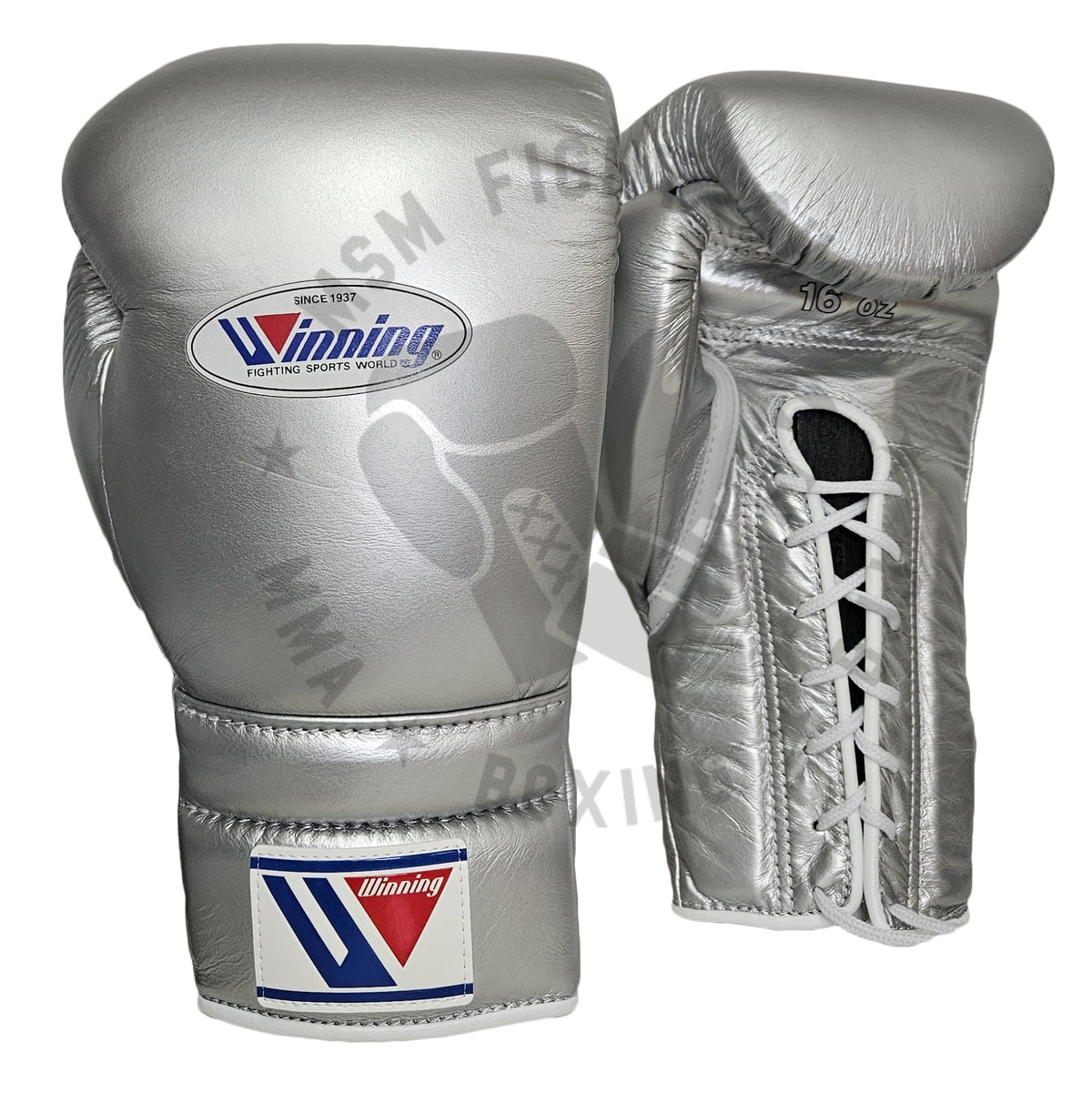 WINNING GLOVES CUSTOM LACE 16OZ SILVER