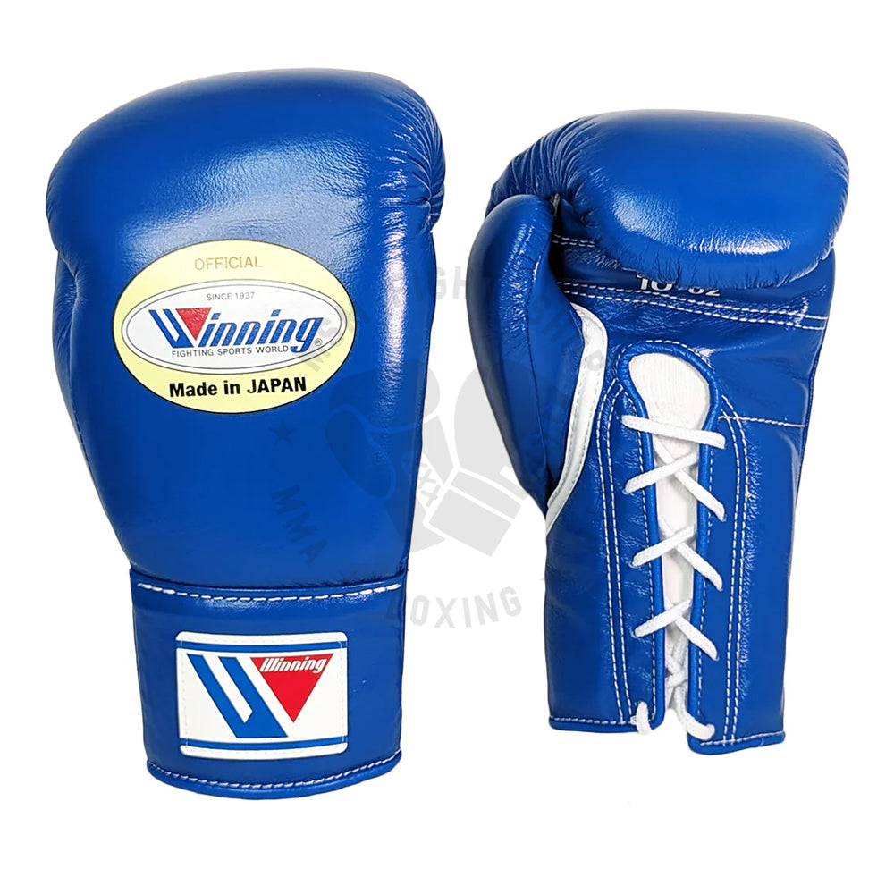 WINNING GLOVES PRO FIGHT LACE UP BLUE