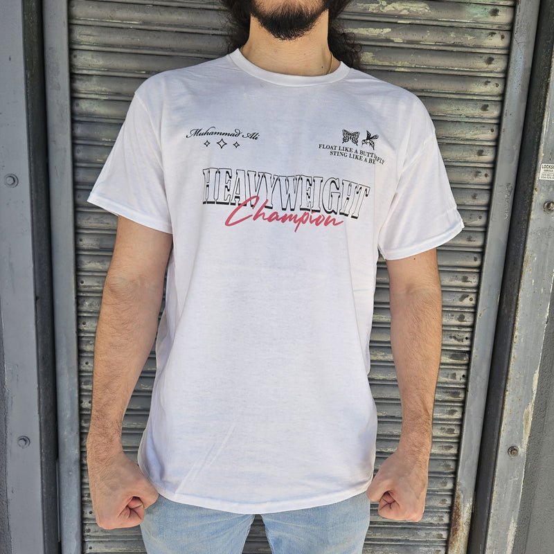 MUHAMMAD ALI SHIRT THE PEOPLE'S CHAMP WHITE/RED