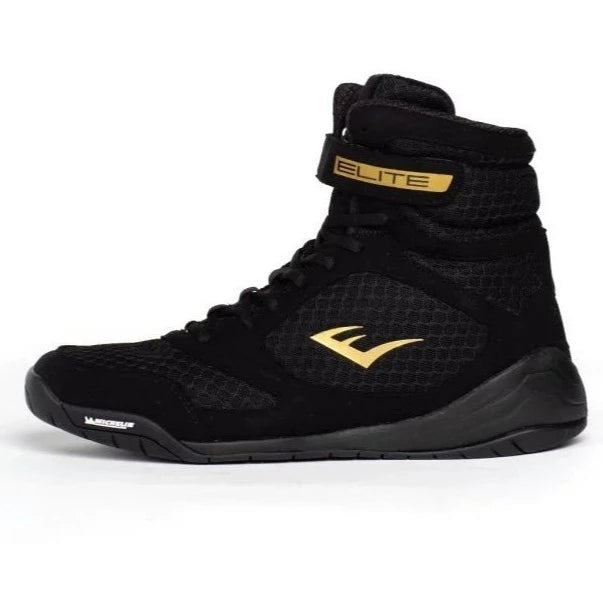 Nike boxing shoes black and gold sales