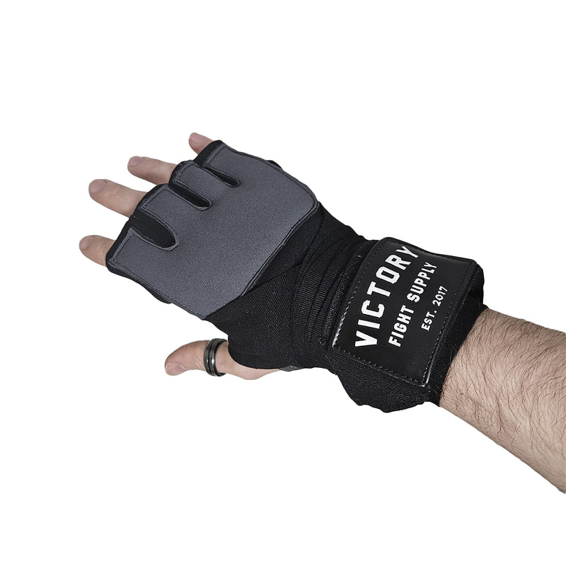 VICTORY HYBRID GEL HANDWRAPS PAIR OS BLACK/GREY
