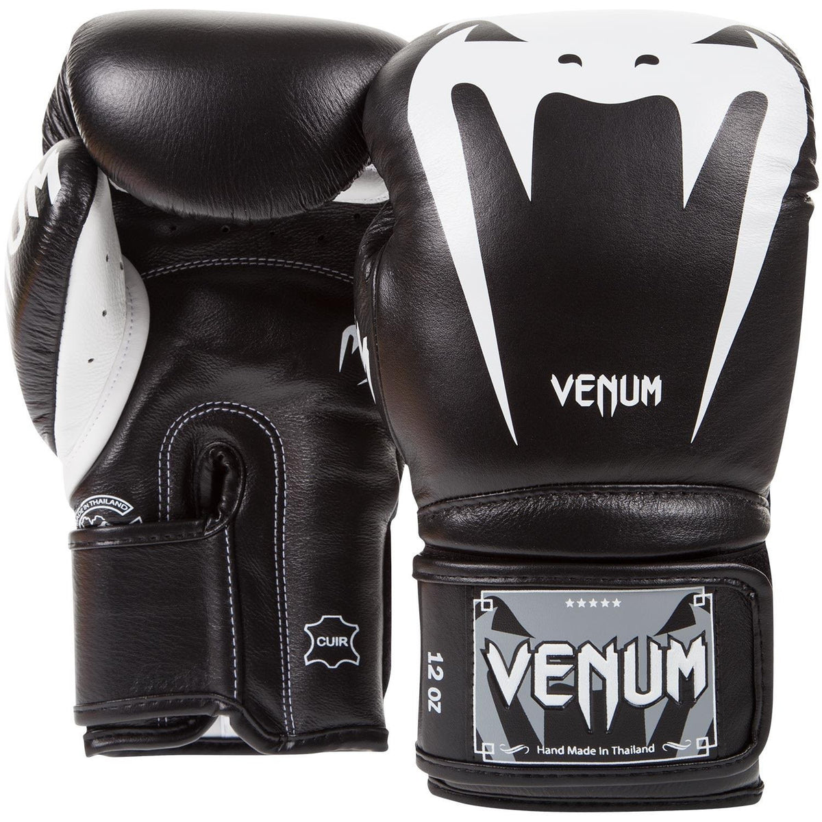 VENUM GLOVES GIANT 3.0 VELCRO BLACK/WHITE - MSM FIGHT SHOP
