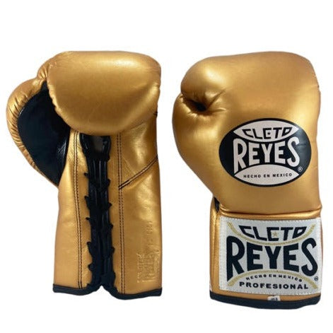 CLETO REYES FIGHT GLOVES TRADITIONAL LACE GOLD – MSM FIGHT SHOP