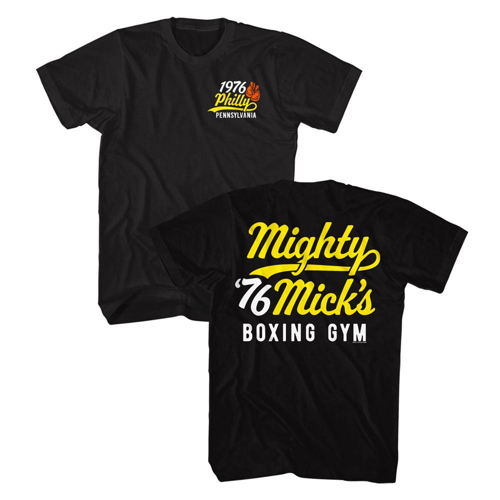 ROCKY SHIRT 76 MICKS BOXING GYM BLACK/YELLOW – MSM FIGHT SHOP