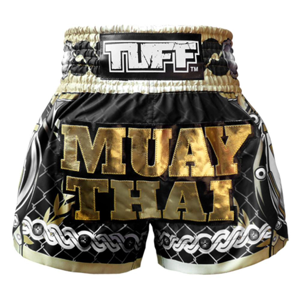 TUFF MUAY THAI SHORTS GLADIATOR GOLD/BLACK