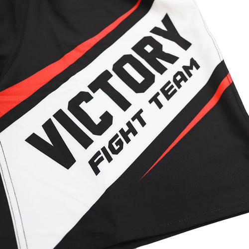 VICTORY SHORTS MMA HYBRID IMPACT BLACK/WHITE/RED