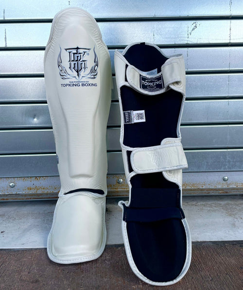 TOP KING SHINGUARDS LEATHER CLASSIC WHITE