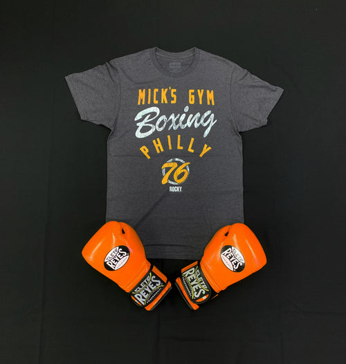ROCKY SHIRT MICK'S BOXING PHILLY GREY/YELLOW $26.99