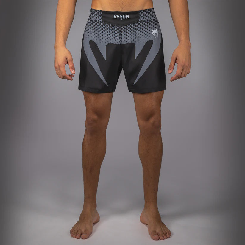VENUM FIGHT SHORTS NO GI BLACK / SILVER GREY