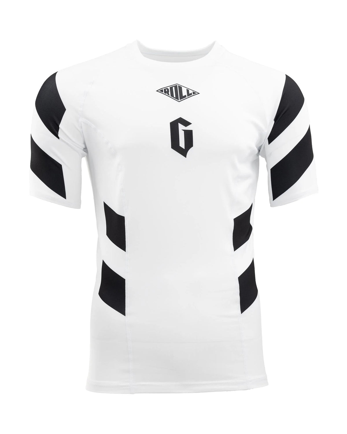 GAMENESS RASHGUARD PRO RANK S/S WHITE/BLACK