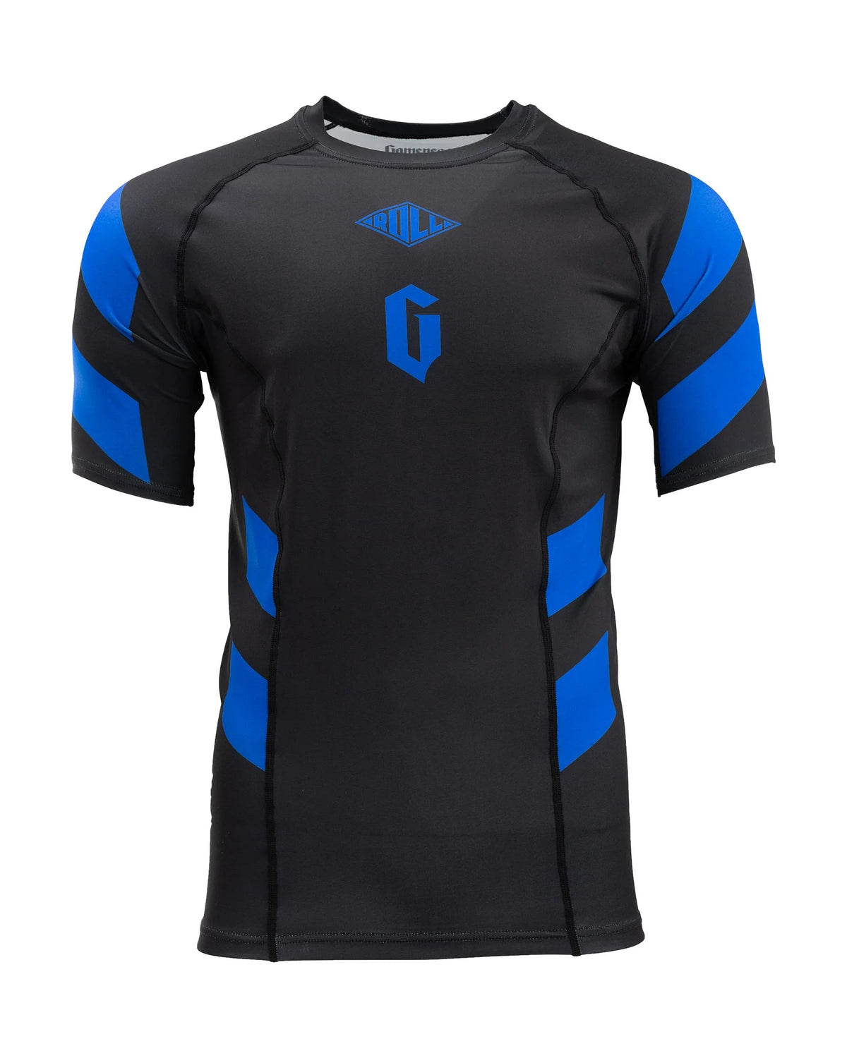 GAMENESS RASHGUARD PRO RANK S/S  BLACK/BLUE