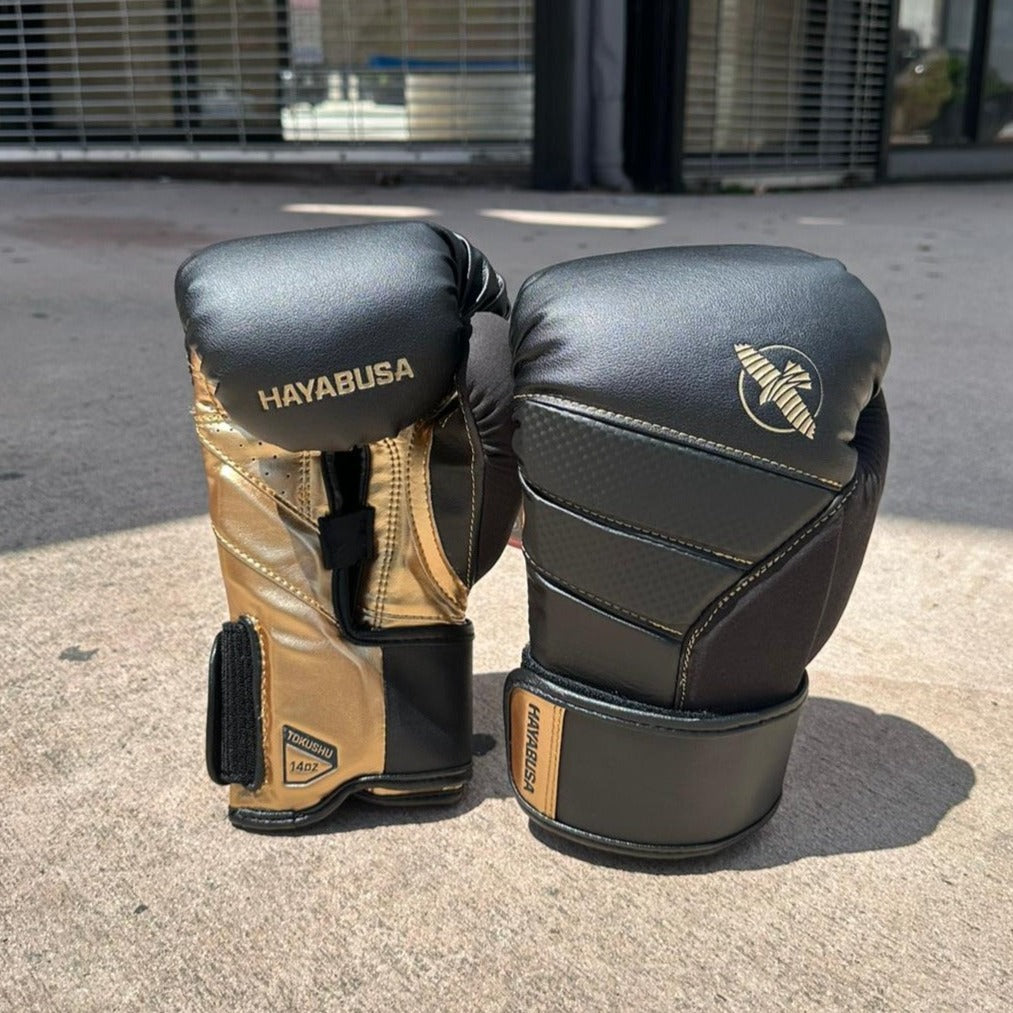 hayabusa handschuhe Hayabusa T3 Boxing Gloves-Black/Gold-10 oz