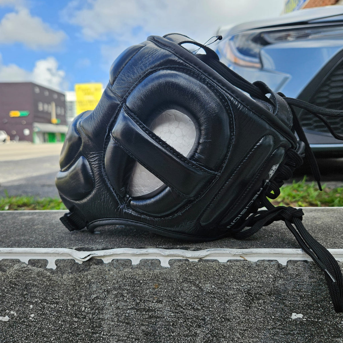HIT N MOVE HEADGEAR AIR ARMOUR CHEEK BLACK SILVER