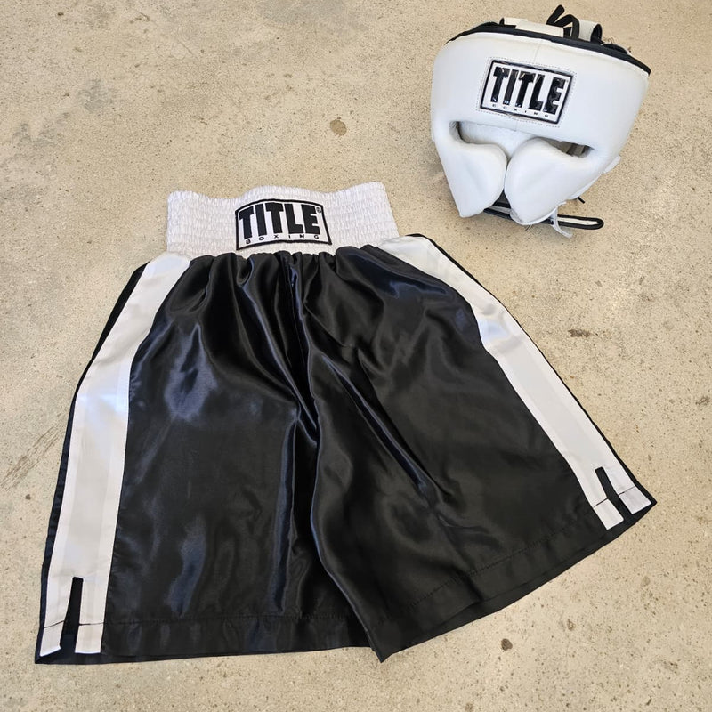 TITLE BOXING SHORTS EDGE 2.0 BLACK/WHITE
