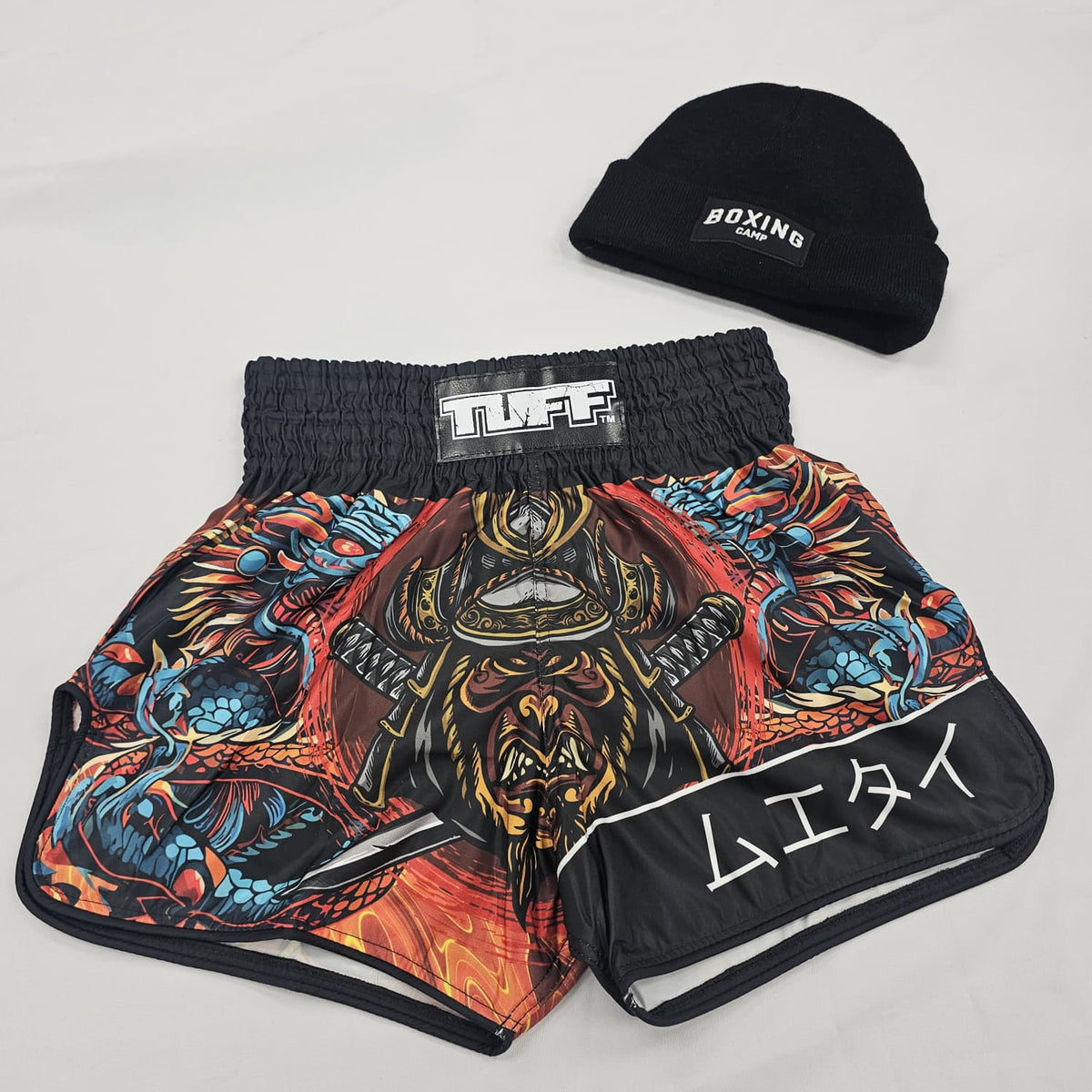 TUFF MUAY THAI SHORTS HIGH CUT RETRO SERAPHIC SEIRYU SAMURAI