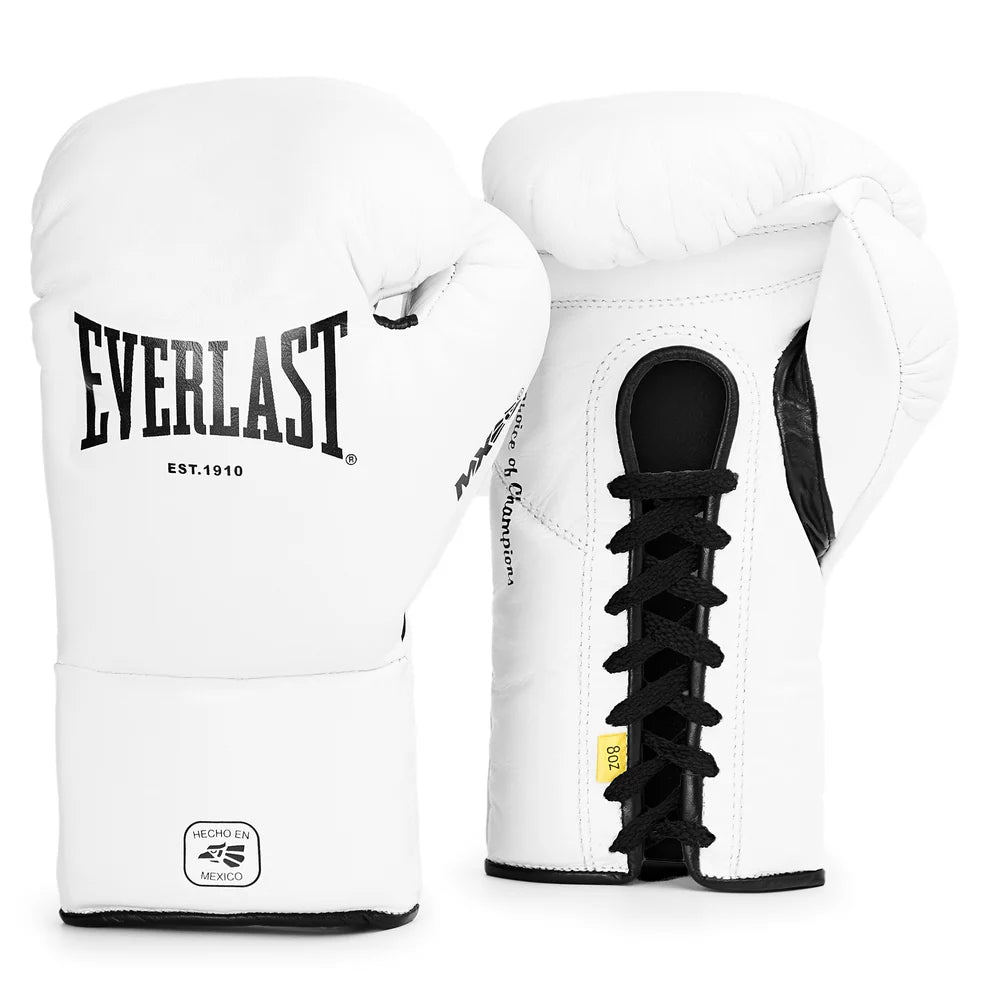 EVERLAST GLOVES LACE MX OG PRO FIGHT LEATHER WHITE