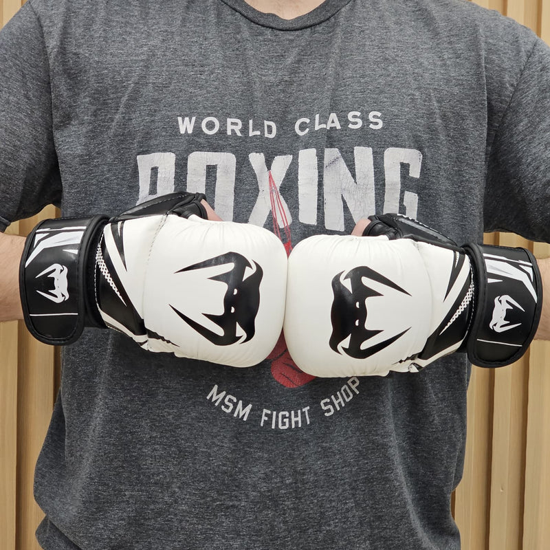 VENUM MMA GLOVES SPARRING CHALLENGER 3.0 WHITE/BLACK
