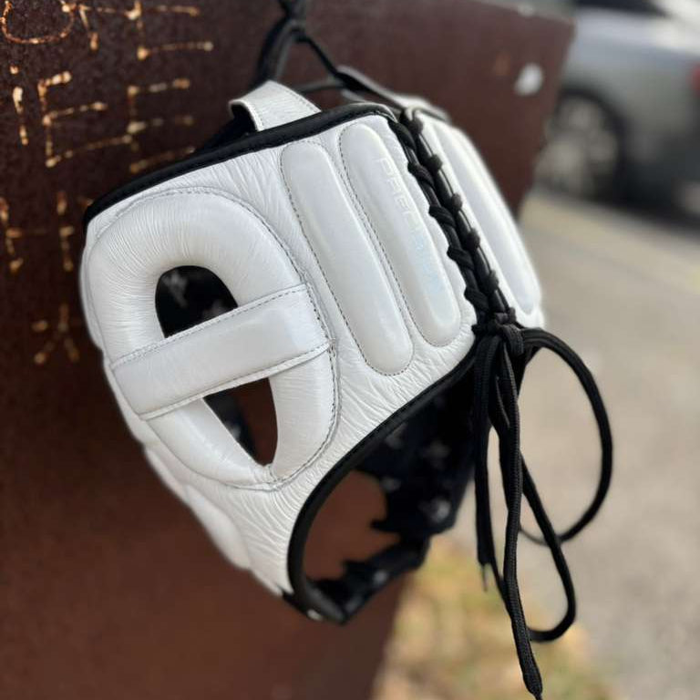 HIT N MOVE HEADGEAR AIR ARMOUR CHEEK WHITE SILVER