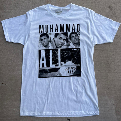 MUHAMMAD ALI SHIRT PHOTOS WHITE/BLACK