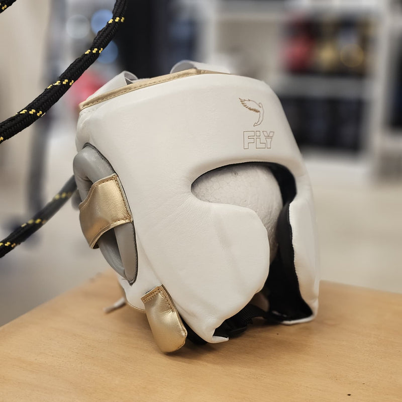 FLY HEADGEAR KNIGHT X CHEEK WHITE/GREY/GOLD