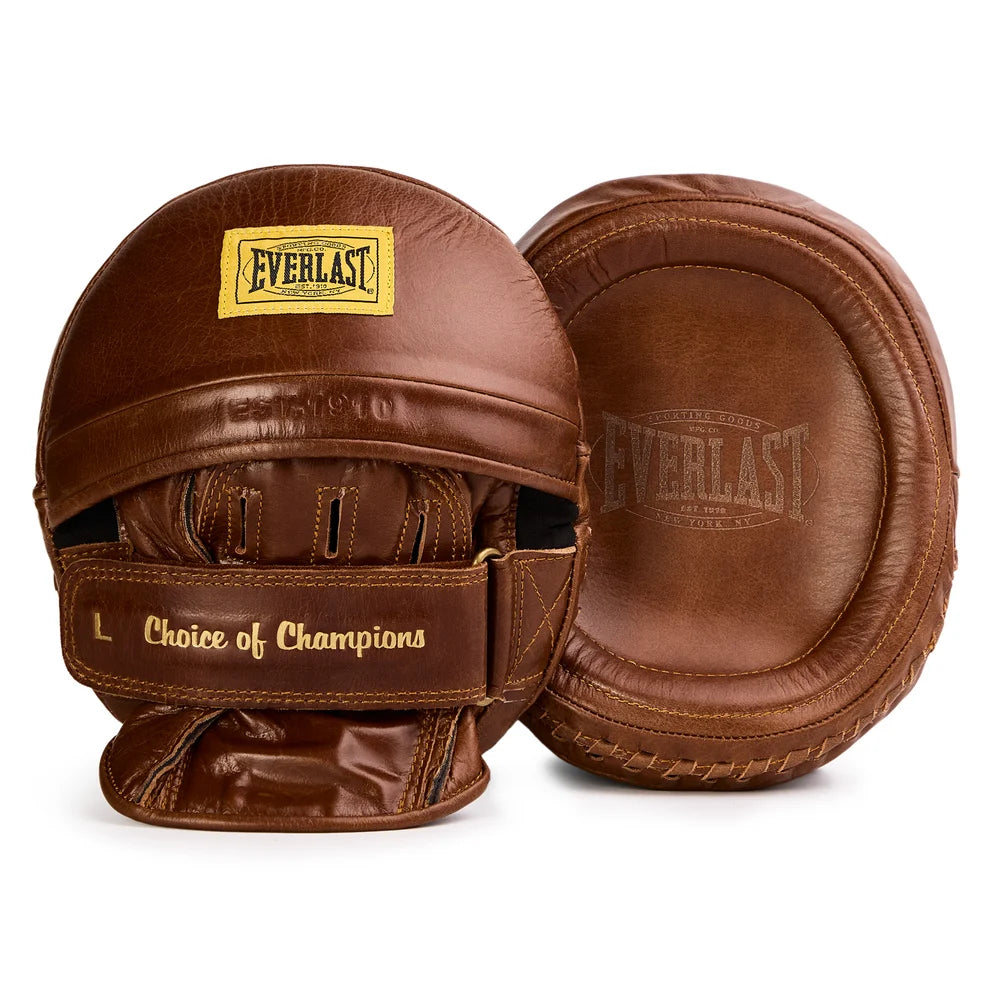 EVERLAST FOCUS MITTS 1910 PRO LEATHER SPEED TAN