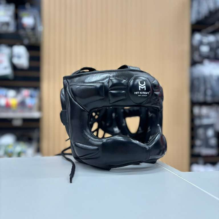 HIT N MOVE HEADGEAR FACE SAVER VISION BLACK /SILVER