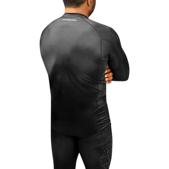 HAYABUSA RASHGUARD GEO L/S BLACK/GREY