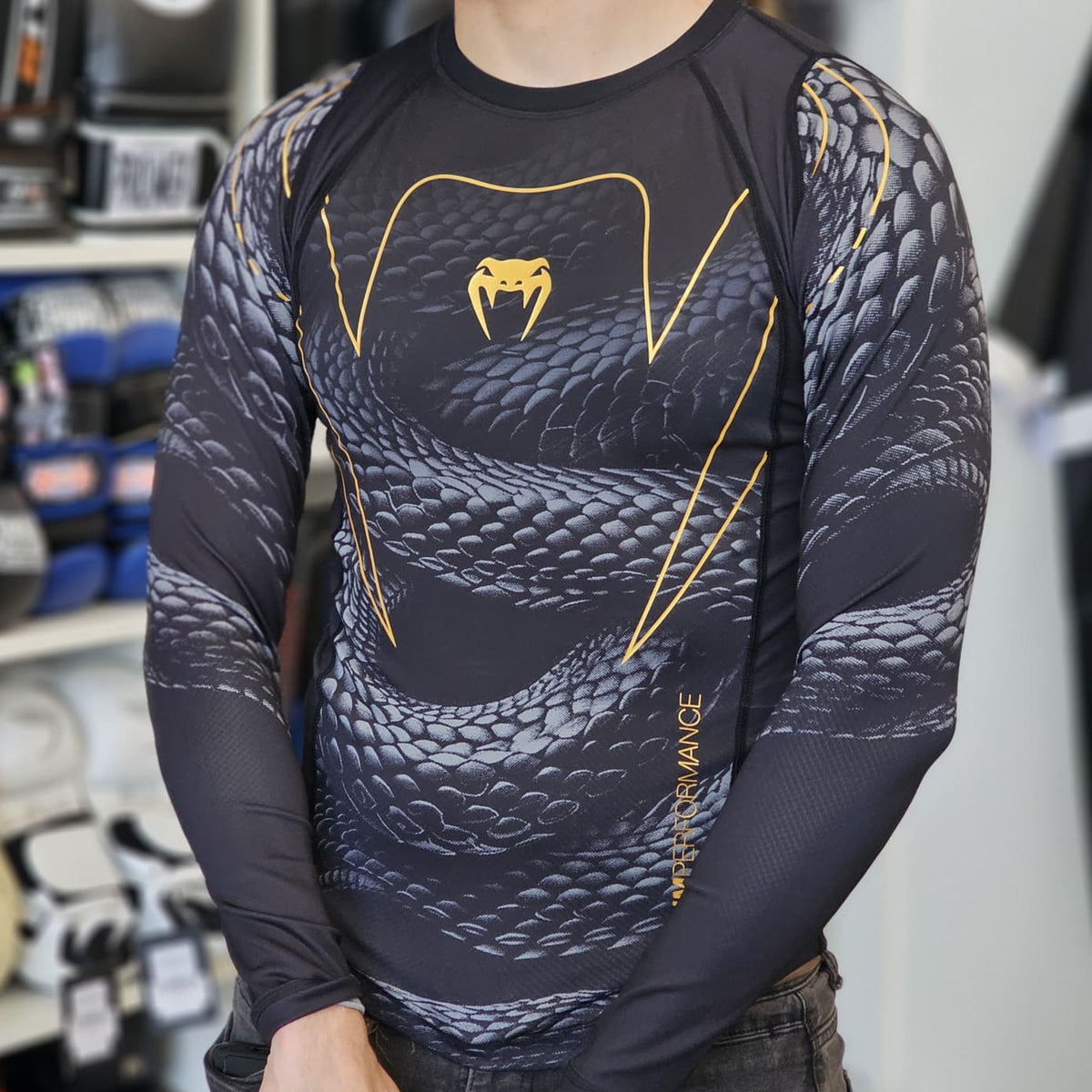 VENUM RASHGUARD L/S MATUPA BLACK/GREY/GOLD