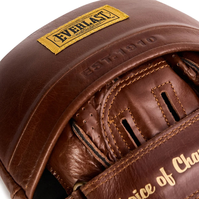 EVERLAST FOCUS MITTS 1910 PRO LEATHER SPEED TAN