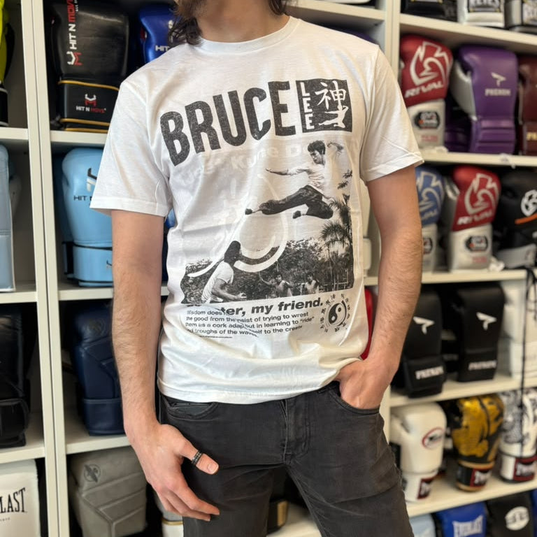 BRUCE LEE SHIRT WISDOM WHITE/BLACK