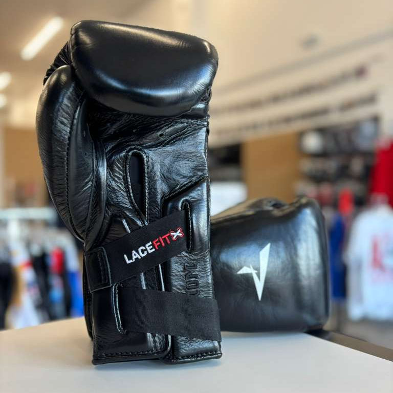 PHENOM BOXING GLOVES SG-222D DOUBLE STRAP BLACK