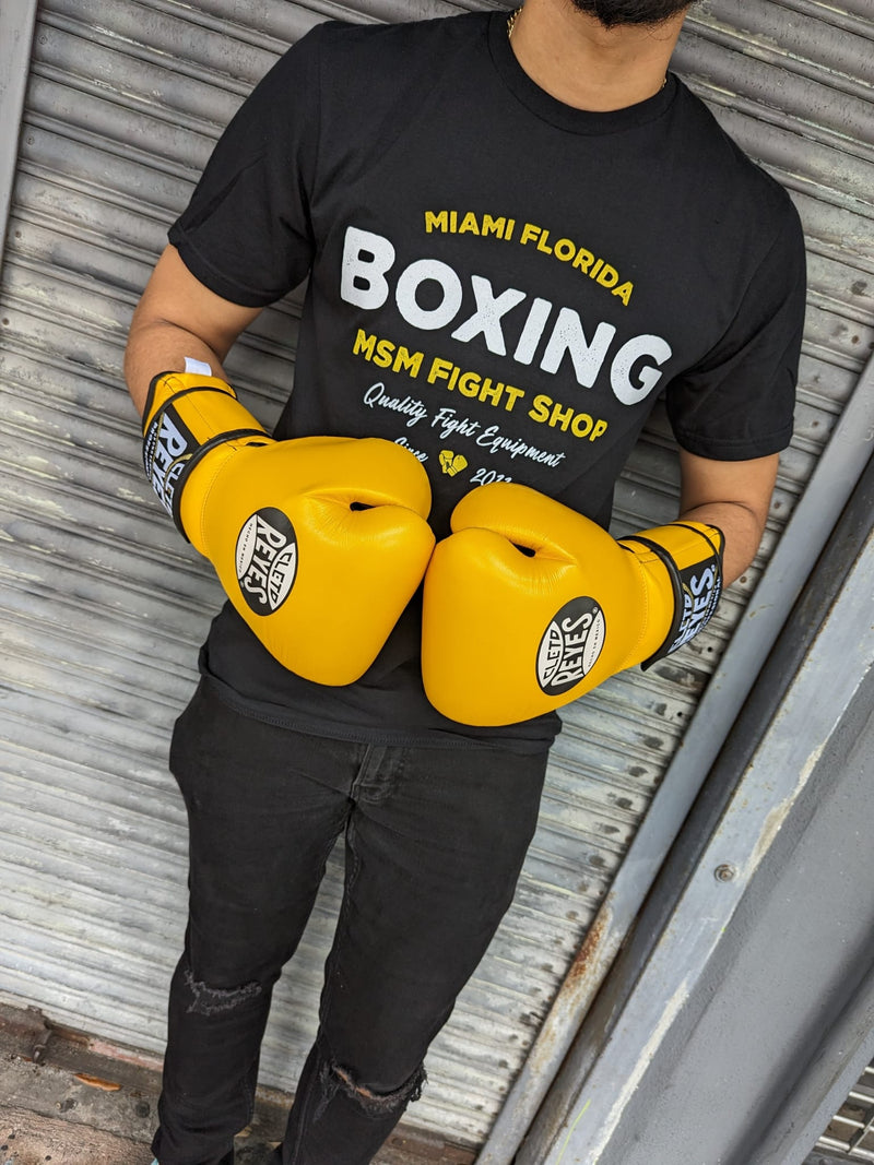 MSM SHIRT MIAMI BOXING BLACK/YELLOW