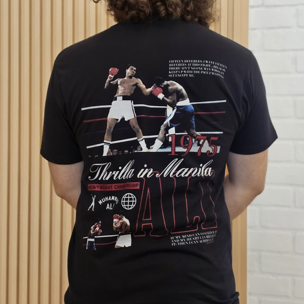MUHAMMAD ALI SHIRT THRILLA IN MANILA BLACK