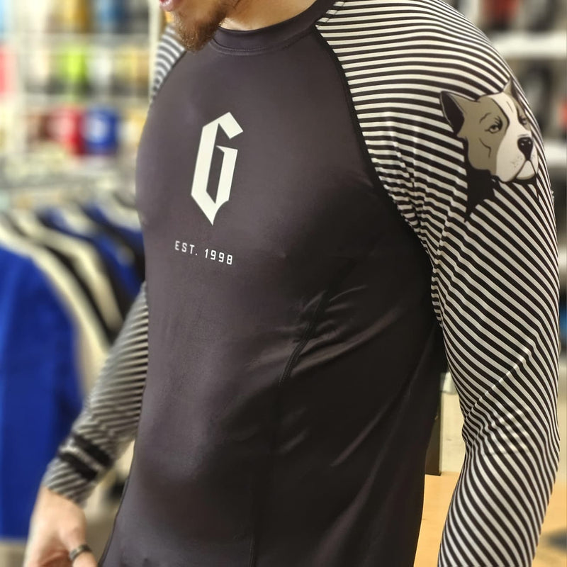 GAMENESS RASHGUARD L/S SPIRIT ANIMAL BLACK/WHITE
