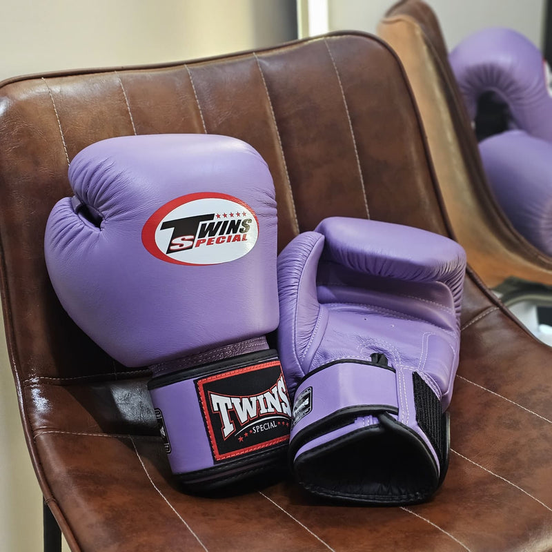 TWINS GLOVES LEATHER HOOK AND LOOP LAVENDER PURPLE