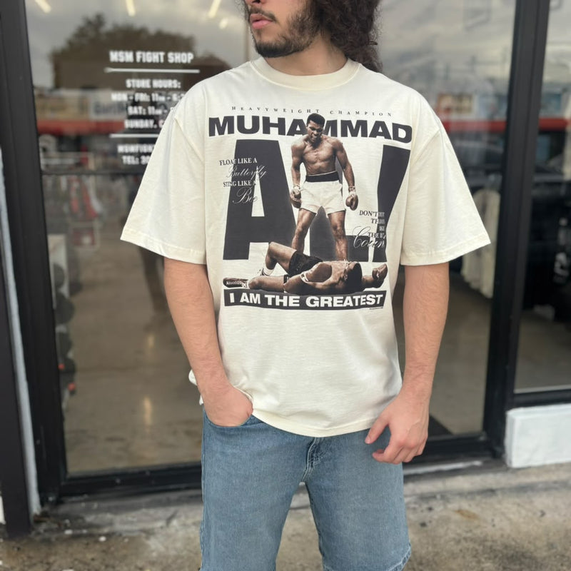 MUHAMMAD ALI SHIRT OVERSIZED PHOTO & QUOTES OFFWHITE/BLACK