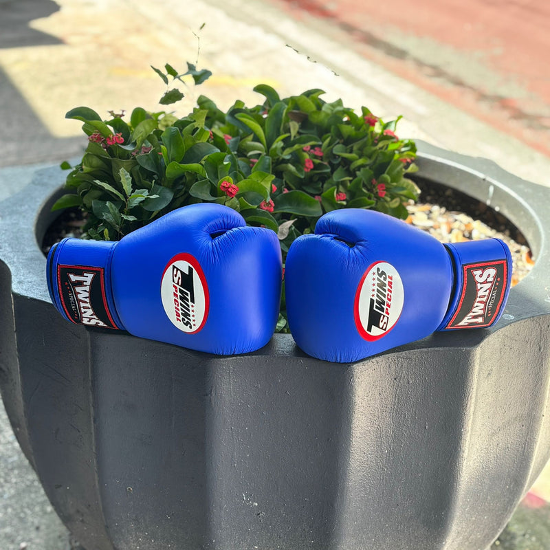 TWINS GLOVES LEATHER HOOK AND LOOP ROYAL BLUE